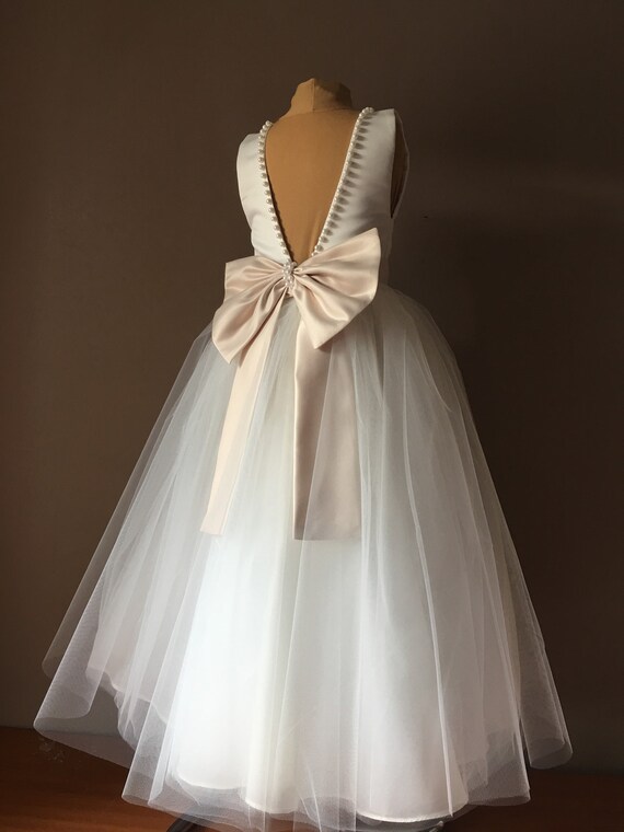 satin and tulle dress