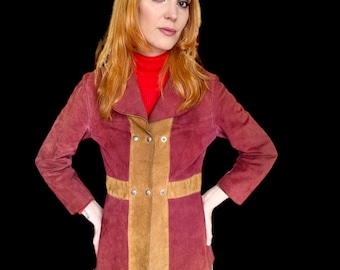 Original 1970s beagle collar suede jacket