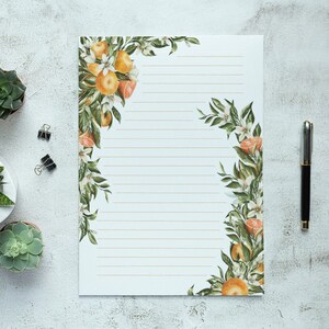 Summer Citrus Stationery | Letter Paper | Stationery Set