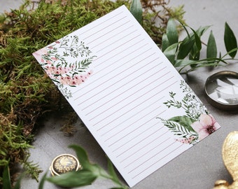 JANJI | Papeterie florale tropicale | Papier à lettre | Ensemble de papeterie