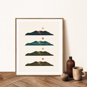 Mountain Art, Minimalist Mountain Art, Simple Mountain Art, Landscape, Mountain, Outdoors, Idaho Art, Wall Art, Digital Download, Utah Art