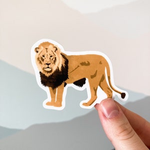Lion, Lion sticker, animal sticker, 3&quot; sticker, laptop sticker, vinyl sticker, waterbottle sticker, digital art sticker, popular sticker