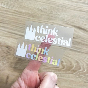Think Celestial, Think Celestial Sticker, LDS Stickers, LDS art, temple sticker, Christian, Young Women gift, Missionary gift, Baptism gift