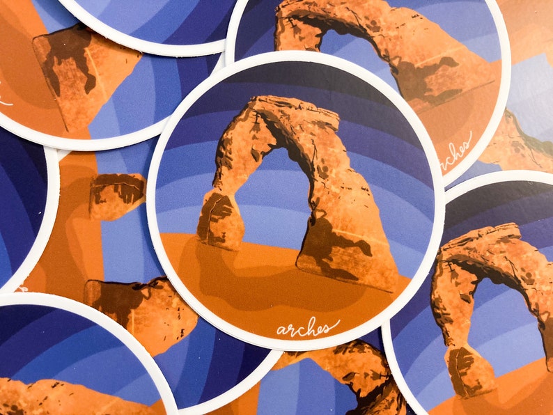 Arches, Arches Sticker, Circle Sticker, Laptop Sticker, Vinyl Sticker ...