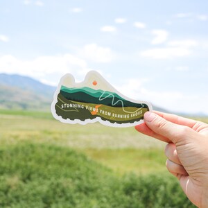 Running sticker, trail running, shoe sticker, mountain sticker, outdoor sticker, running decal, trail running sticker, car decal, hiking, 5"