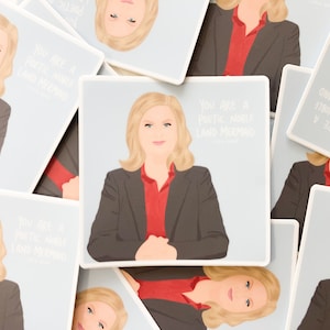 Leslie Knope, Leslie Knope Sticker, Parks and Rec Sticker, Vinyl Sticker, Quote Sticker, Funny Quote Sticker, square sticker