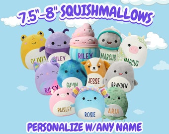 Personalized Squishmallows 7.5-8" Custom Name Plush, Birthday Gift, Anniversary, Easter, Graduation, Valentine's Day, Corporate Gift, Favors