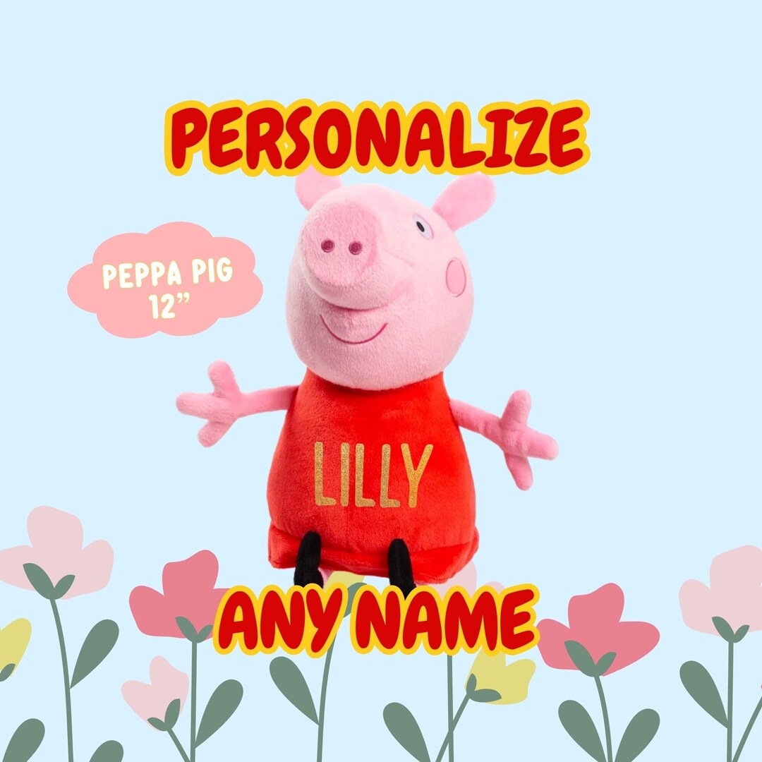 Peppa Pig Plüschtier Im Roten Kleid – Superweich, 100% Recycelt | Nachhaltiges Kuscheltier