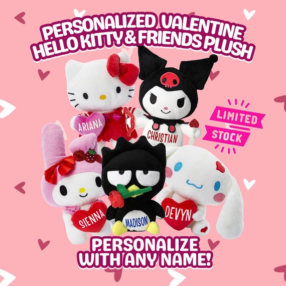 Hello kitty valentines day plush hot sale