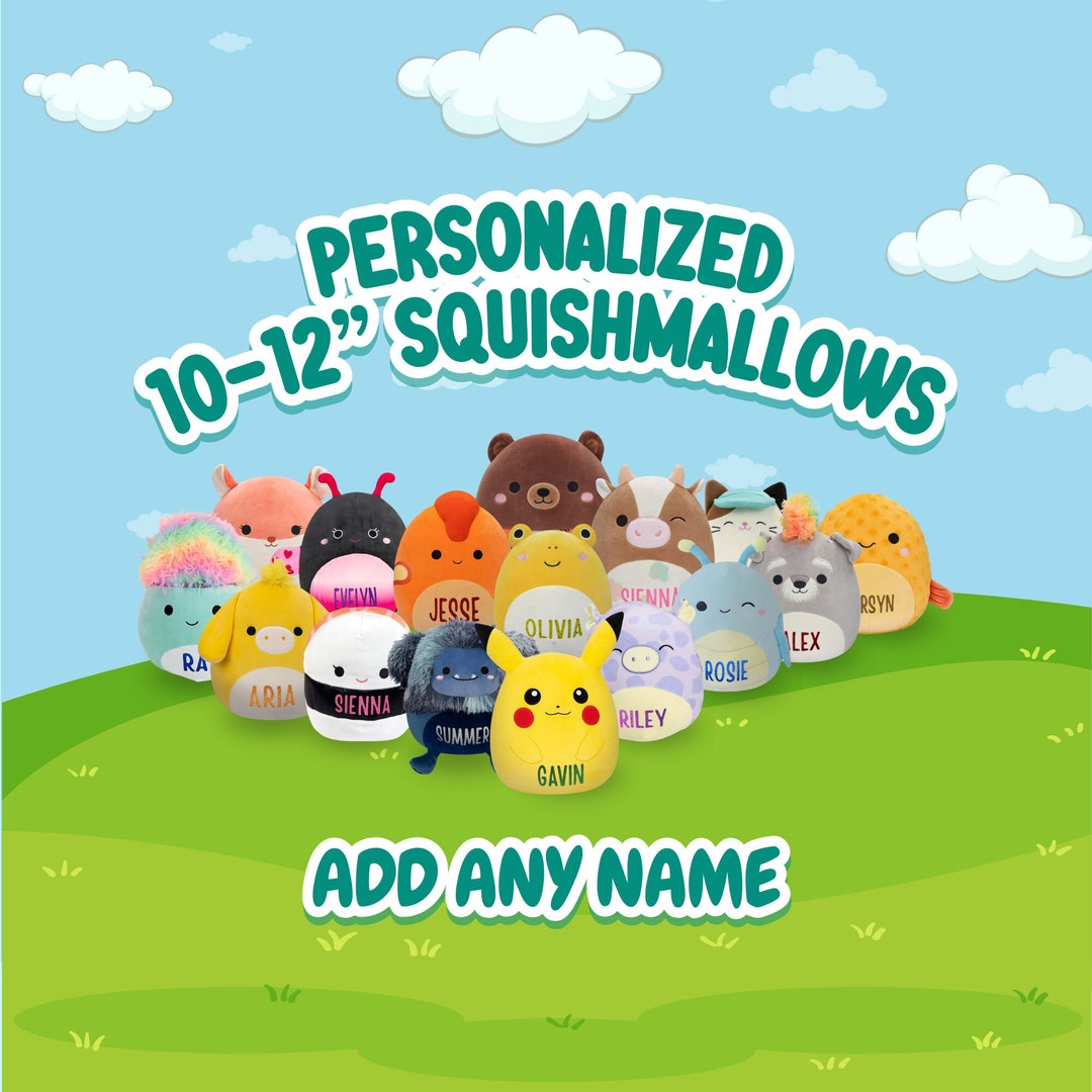 Personalized Squishmallows 10-12in Custom Name Plush, Birthday Gift