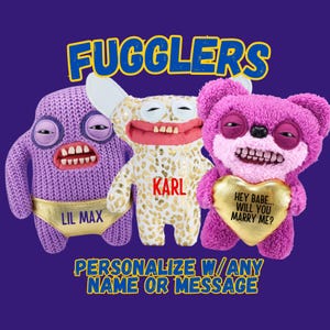 Personalized FUGGLER 9" Plush Monster – Funny Ugly Toy, Gag Gift, Collector’s Oddity, Unique Gift Idea, Ugly Monster Doll