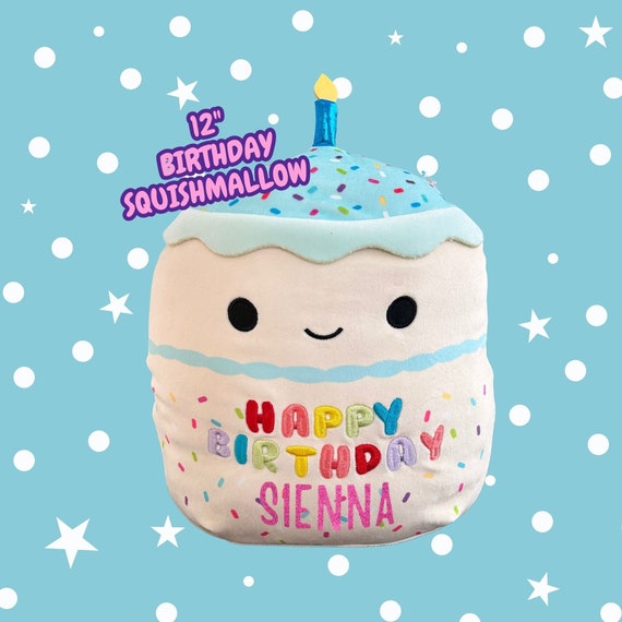Personalized Birthday Cake Squishmallows Kiks 12 Plush, Custom Name Plush,  Squishmallows Birthday Gift, Personalized Stuffed Animal Gift 