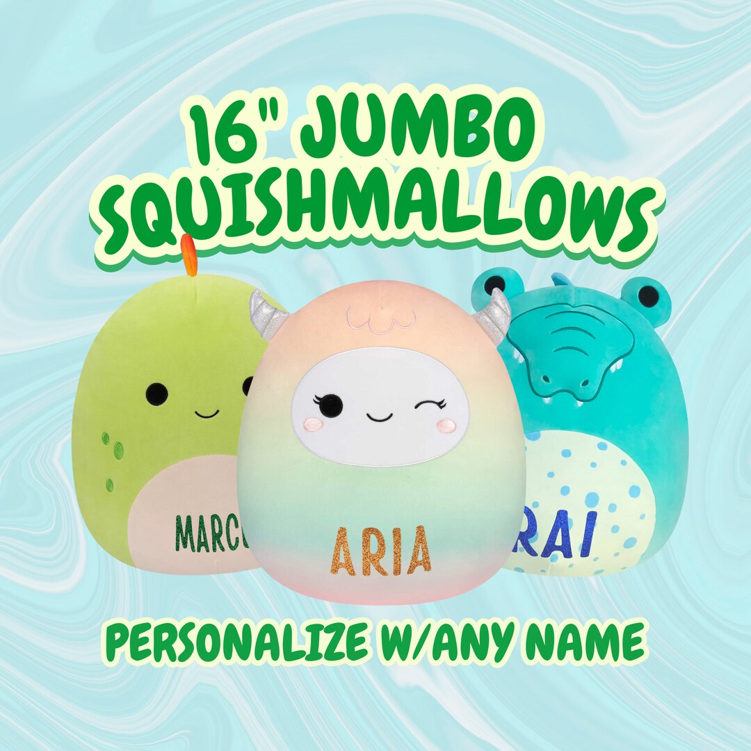 Personalized Jumbo Squishmallows 16 Plush, Birthday Gift, Anniversary