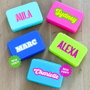 Personalized Pencil Cases for Kids – Custom Name Pencil Box, Art Supply Organizer, Crayon Box, Back to School Supply, Gift, Birthday Favor