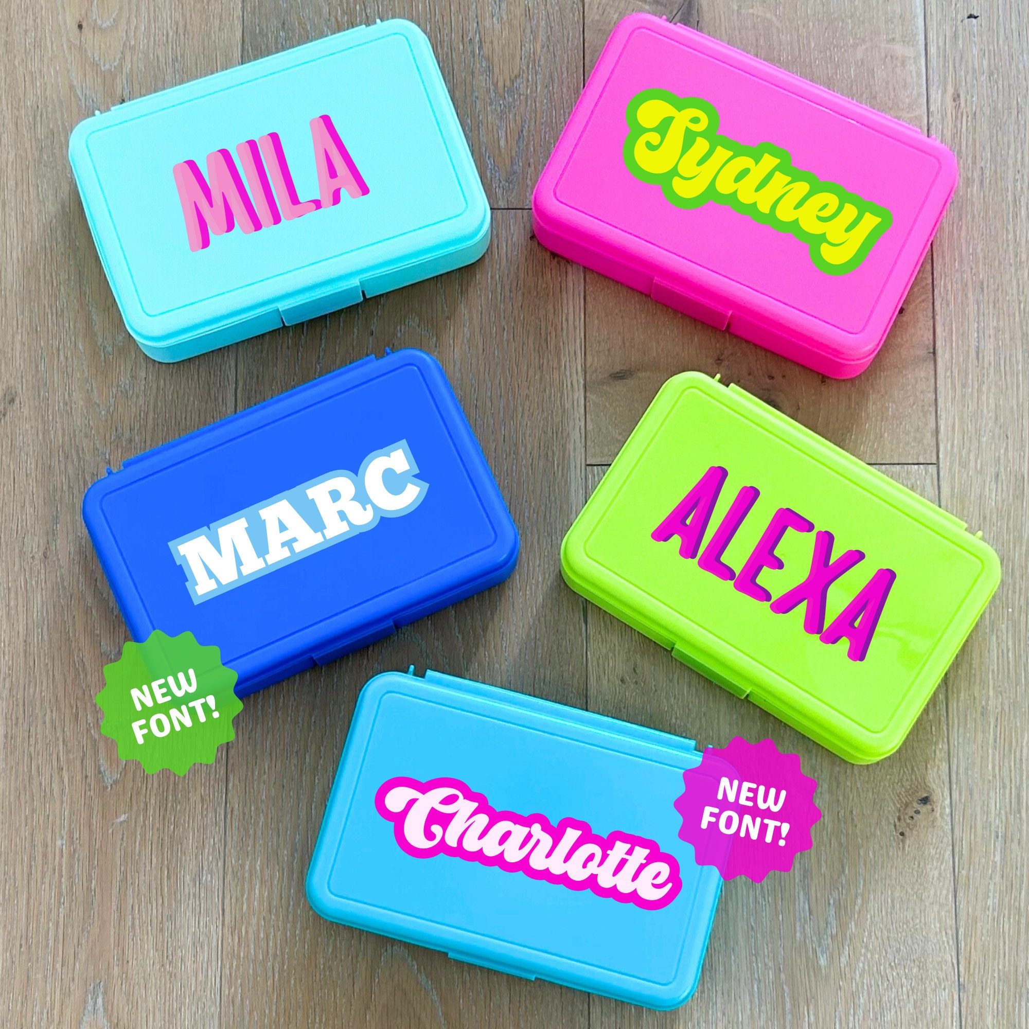 Personalized Pencil Cases for Kids – Custom Name Pencil Box, Art Supply Organizer, Crayon Box, Back to School Supply, Gift, Birthday Favor