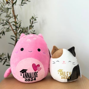 Squishmallows personnalisés pour la promotion 2024, peluche avec prénom personnalisé avec l'année, cadeau de remise des diplômes pour elle, pour lui, pour l'université, le lycée image 9