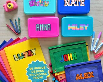 Personalized Pencil Boxes, Pouches & Folders for Kids and Teens – Back to School Supplies | Custom Pencil Bag, Art Box, Back to School Gift