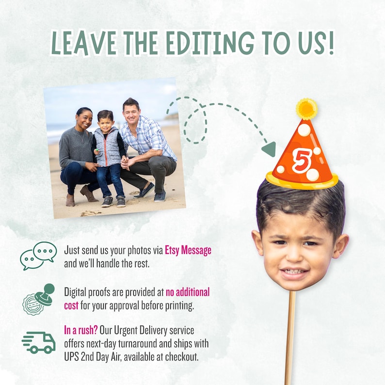 Custom Face Cupcake Toppers for Birthdays – Personalized Photo Party Decor, Head Cutouts for Birthdays, Milestones & Special Events image 4