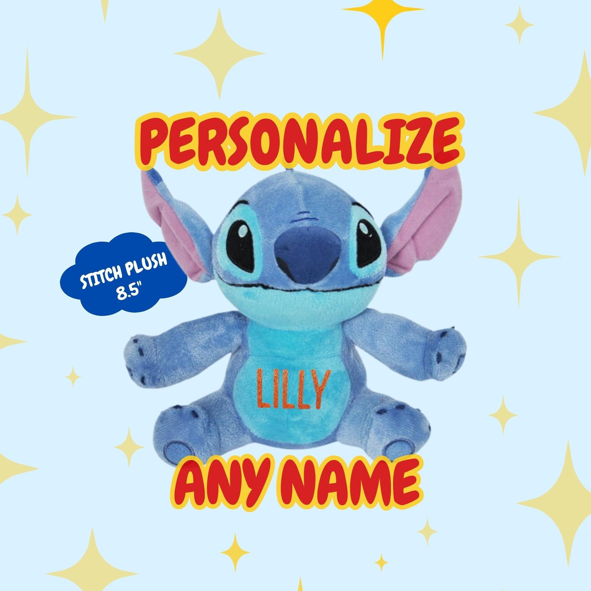 Personalized Disney Stitch Plush, Birthday Gift, Birth