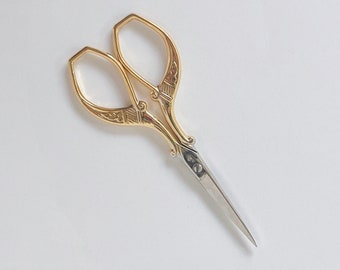 Gold Embroidery Small Travel Scissors