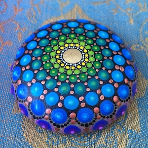 Mandala Stone - Hand Painted