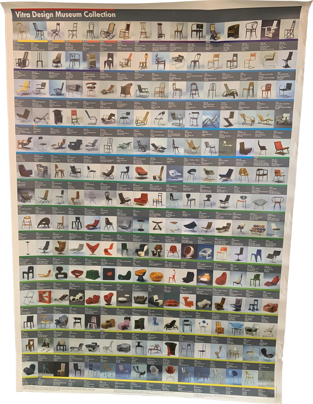 Vintage Vitra Design Museum Collection Chair Poster Etsy