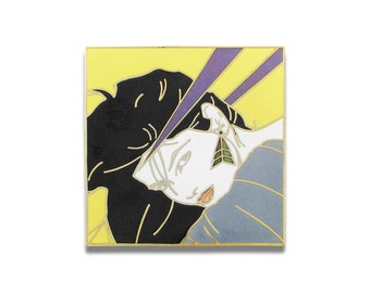 Vintage 1980s ACME Studio PATRICK NAGEL Limited Edition Enamel Brooch #03