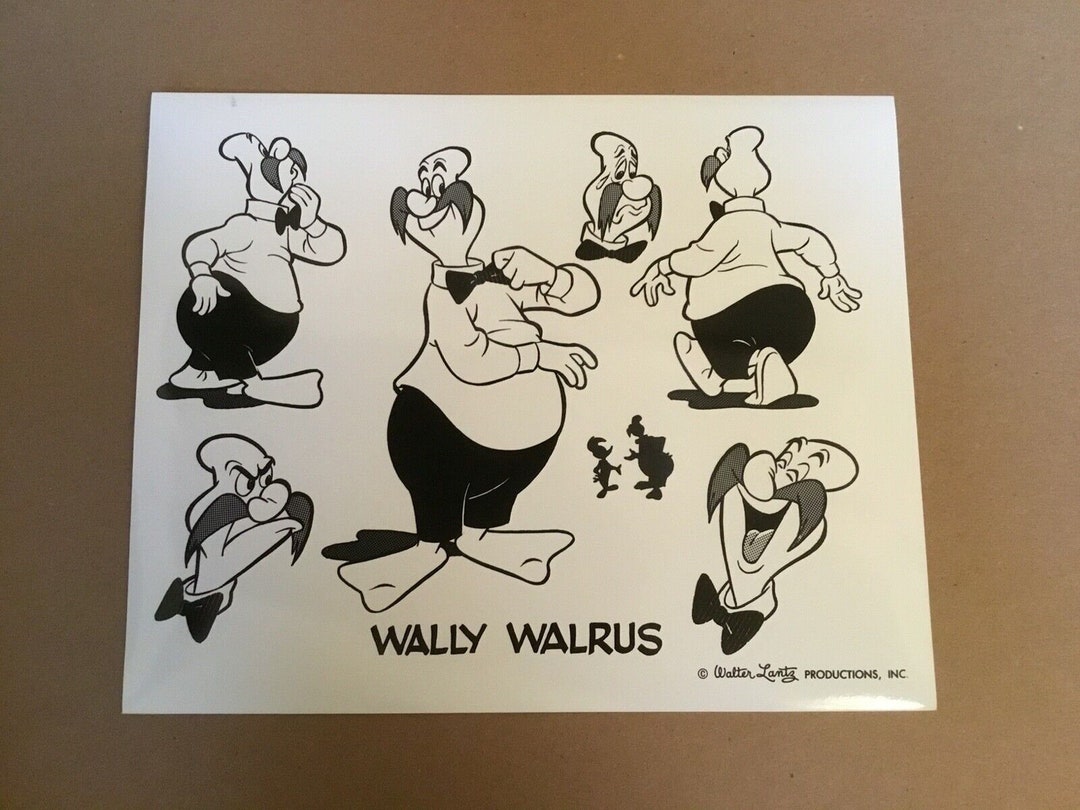 Vintage Walter Lantz Productions 8” X 10” Glossy Photo of Wally