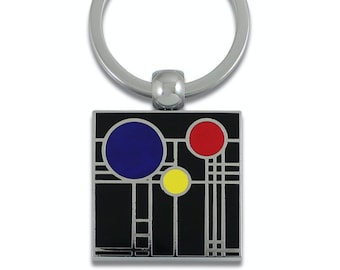 Frank Lloyd Wright "Playhouse" Double Sided Key Ring Vintage