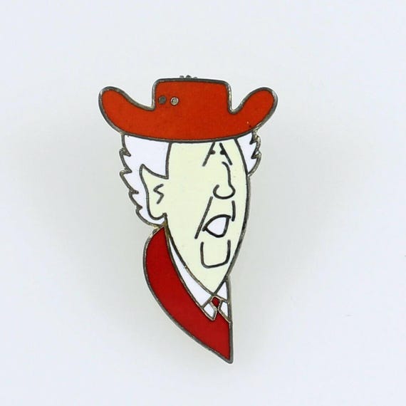 Frank Lloyd Wright Enamel Charicature Lapel Pin b… - image 1