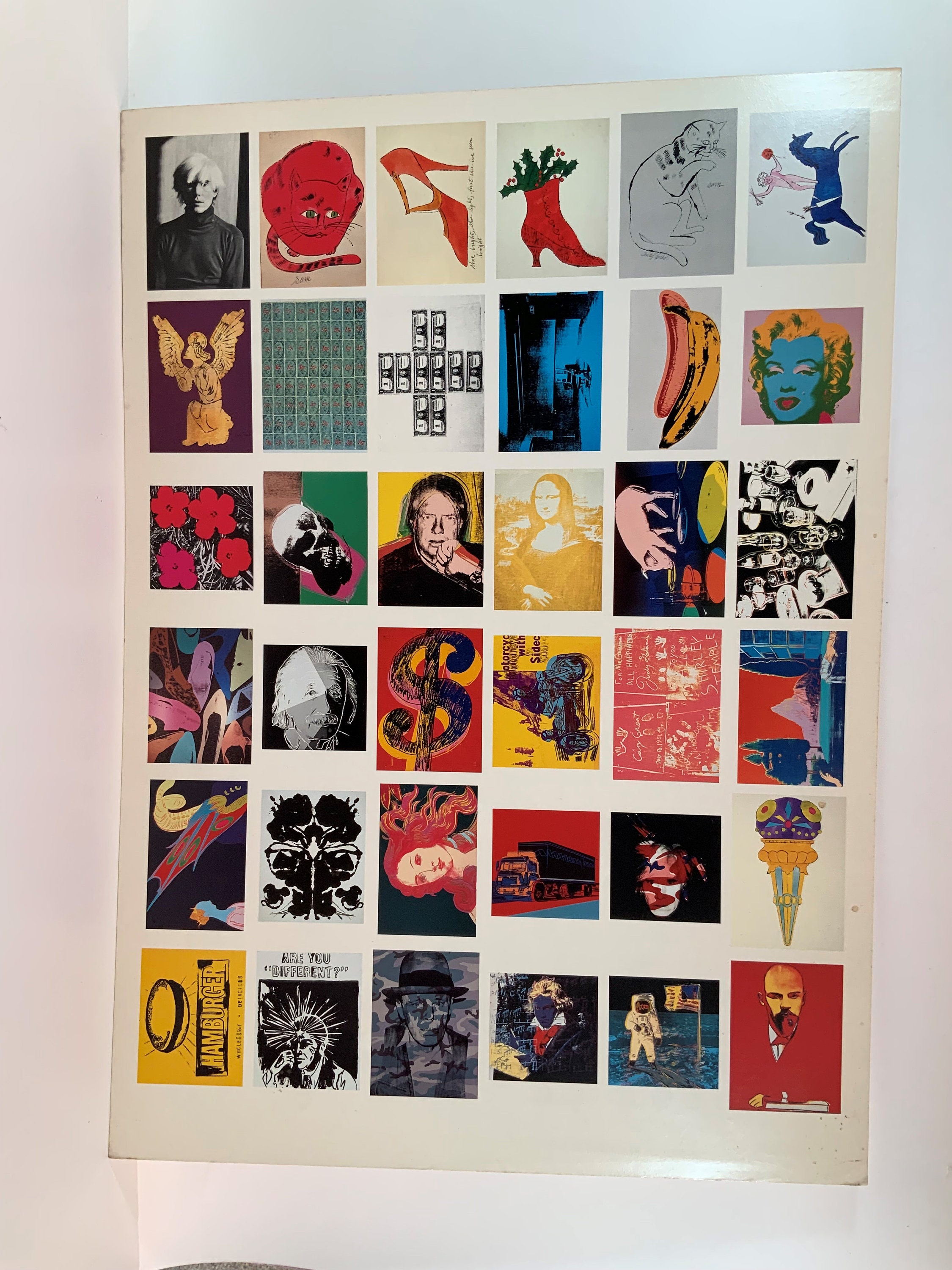 Vintage ACME Studio ANDY WARHOL Uncut Trading Card Sheet - Etsy