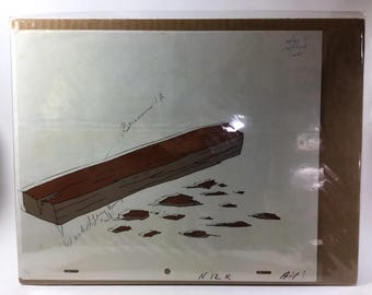 Celda de animación pintada a mano “LOS ANIMALES DE NOÉ” Artista de Disney Shamus Culhane WOOD