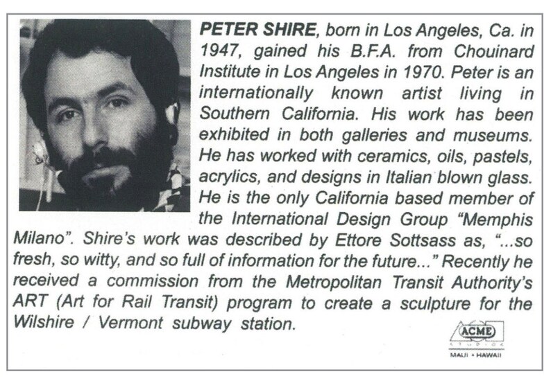 Earrings by ACME Studio VINTAGE MEMPHIS Designer Peter Shire A.Y.Y