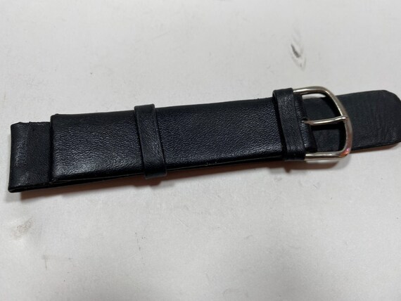 18 mm NEW Black Leather Watch Straps Watch Bands … - image 2