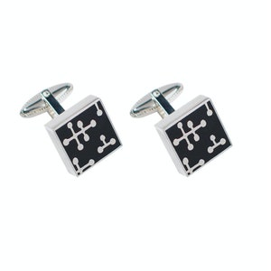 Charles & Ray Eames "Dots Black" Cufflinks by ACME Studio