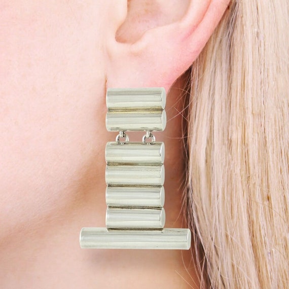 Sterling Silver "Poli Poli" Earrings by Adrian Ol… - image 2