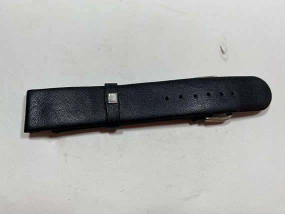 18 mm NEW Black Leather Watch Straps Watch Bands … - image 3