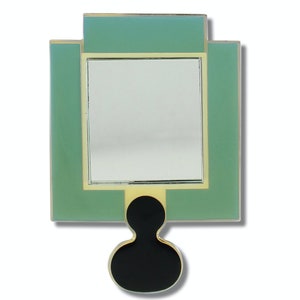 Vintage ACME Studio "Athena" Hand Mirror by MEMPHIS MILANO Designer Michele De Lucchi New