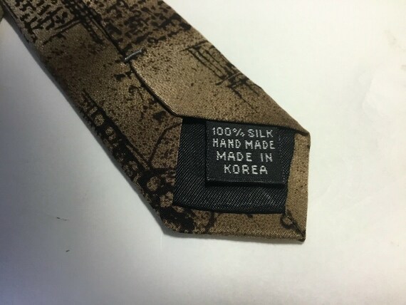 Vintage ACME Studio “Da Vinci” 100% Silk Tie NEW - image 3