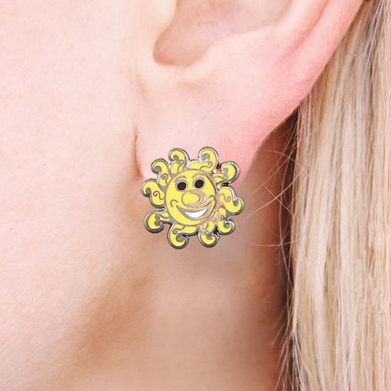 Vintage KENNY SCHARF "Mr. Sun" Earrings by ACME S… - image 3