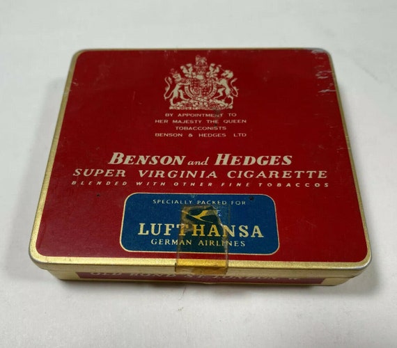 Vintage 1960s BENSON and HEDGES Tin Lithographed Empty Etsy