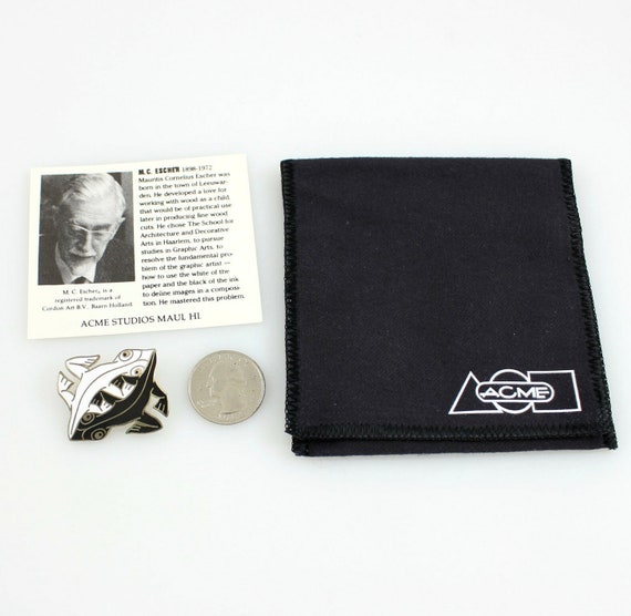 Vintage M.C. Escher  "1941" Brooch by ACME Studio View 3