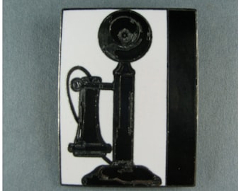 Vintage ANDY WARHOL "Telephone" Enamel Brooch Pin by ACME Studio New