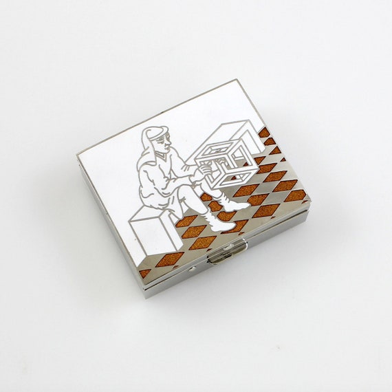 M.C. Escher  "Impossible Box" Pill Box by ACME St… - image 1