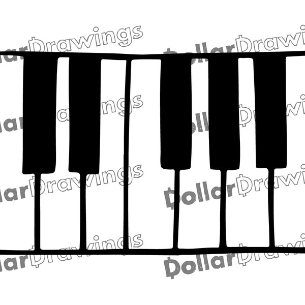 Keyboard Line Art Etsy