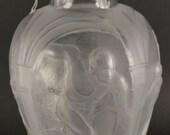 Huge 9 3 4 H Lalique Greek Athletes Crystal Vase with Original Box Perfection