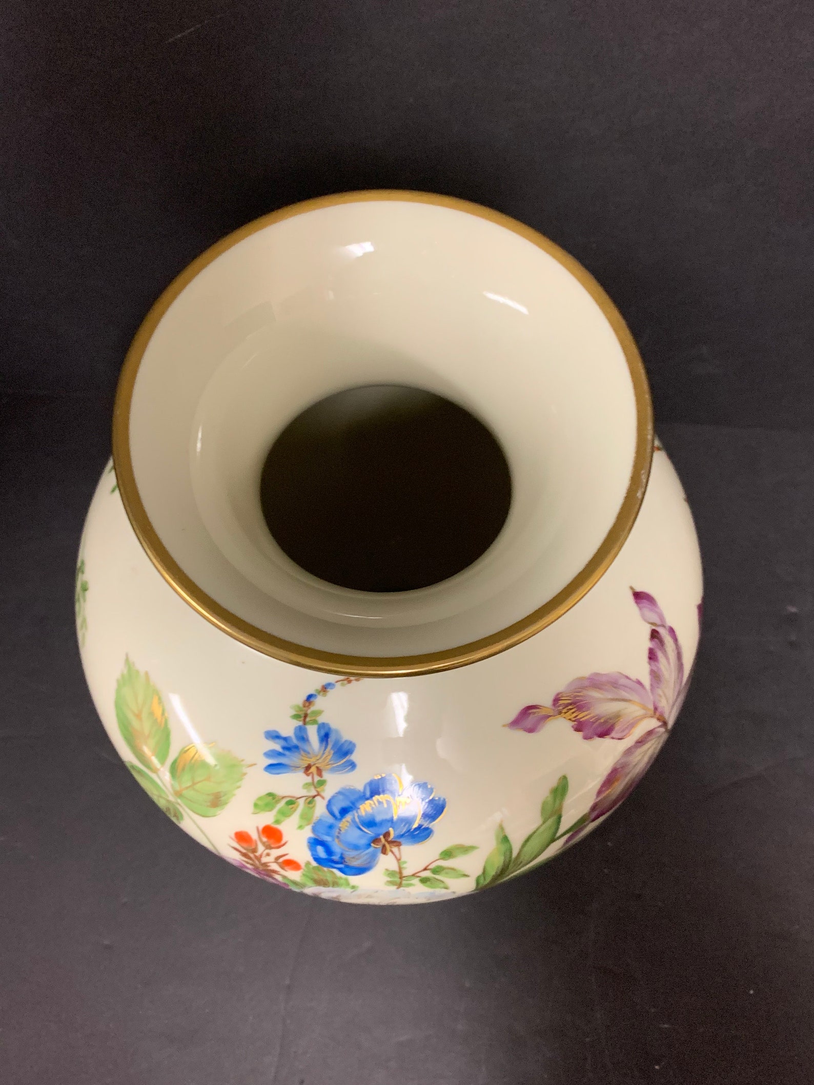 Rosenthal Germany Hand Painted Vase with Flowers 11.5 Etsy