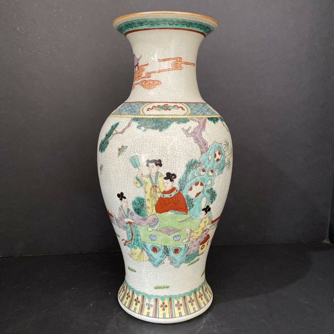 Chinese Porcelain Vase 7x 14 Etsy