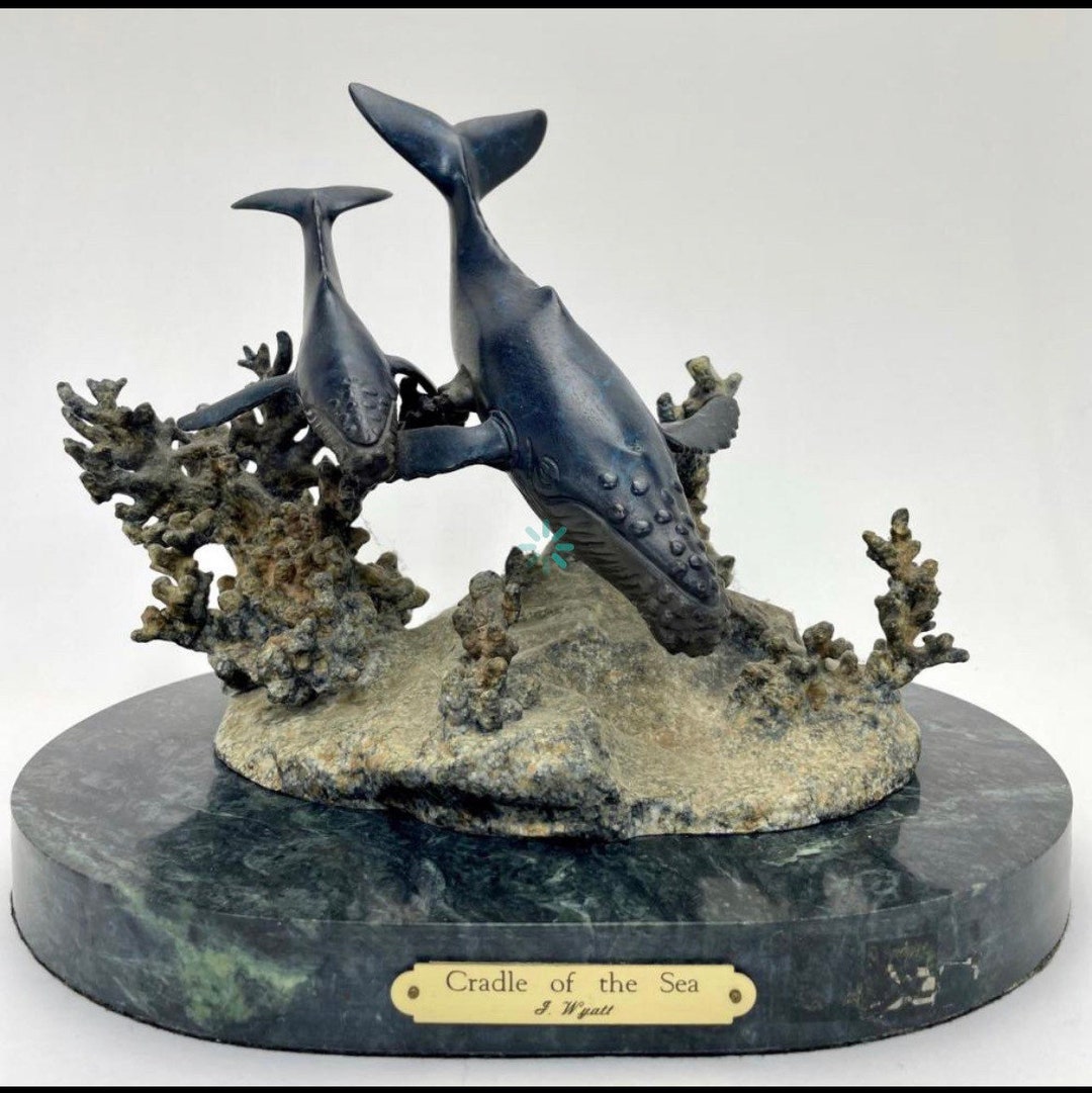 Bronze Sculpture of 2 Whales by Jwyatt & Numbered Etsy