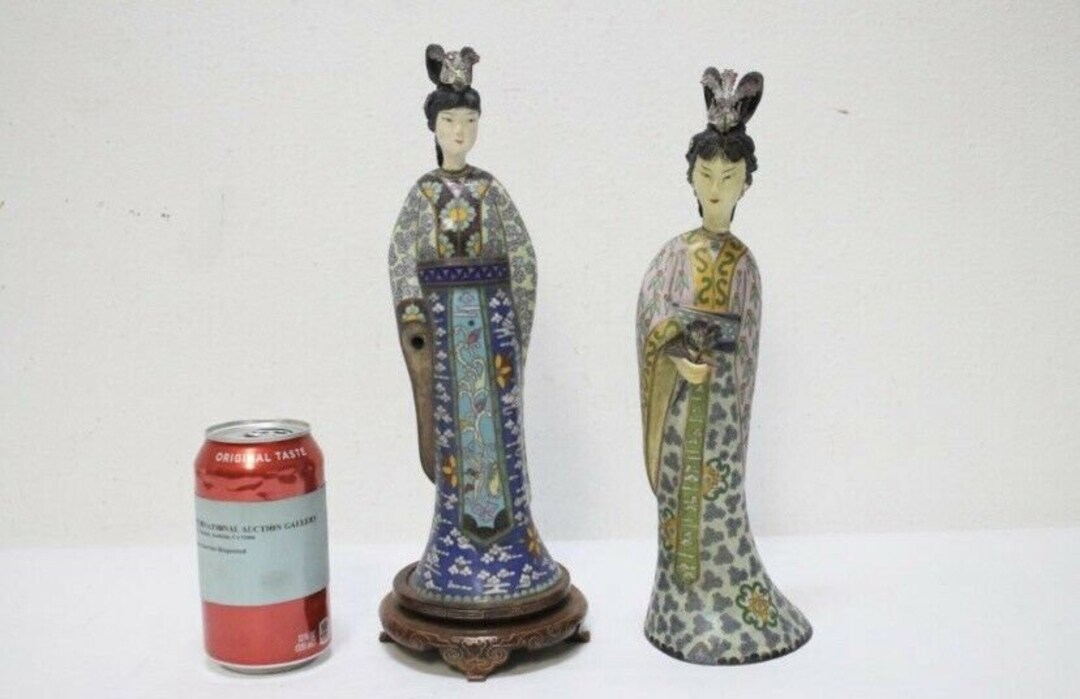 2 Chinese Cloisonne Figures 11 & 12 Etsy